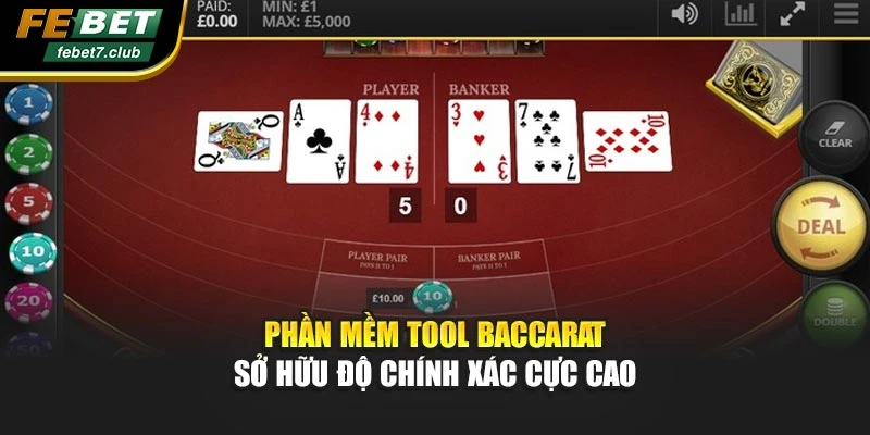 Phần mềm tool baccarat sở hữu độ chính xác cực cao